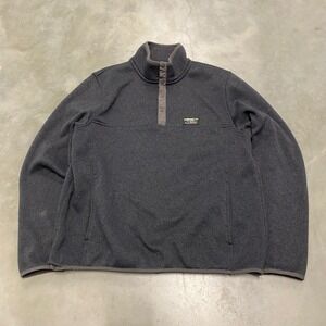 LLBean Men's Slightly Fitted Fleece Pullover Size L Reg Dark Gray